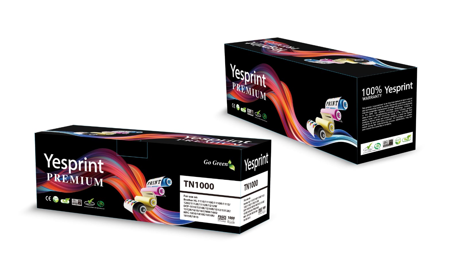 Yesprint TN1000 Laser Toner for HL1110, 1210, DCP1510, MFC1810